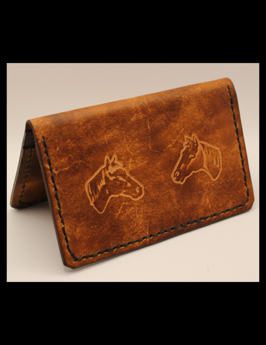 No. 7 Folding Card Wallet, horse