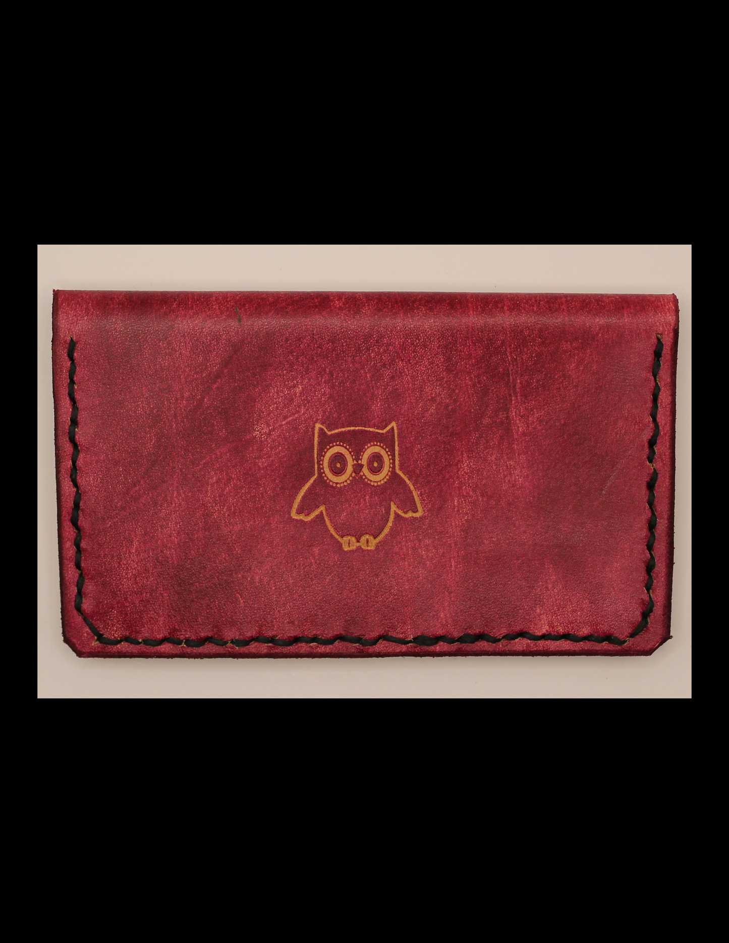 No. 7 Folding Card Wallet, Cherry Owl